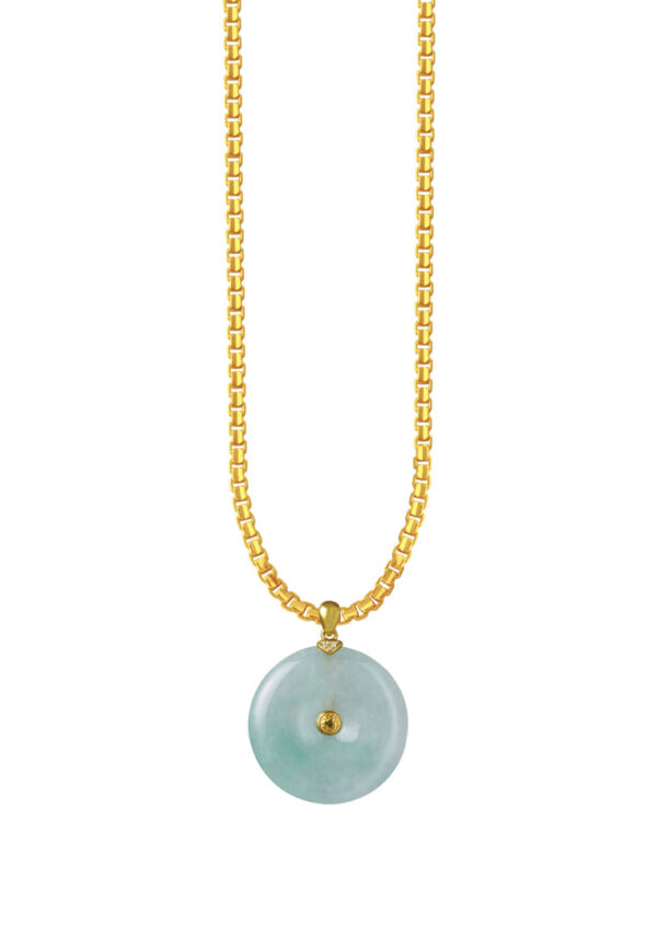 TOMEI Jade Of Completeness Pendant, Yellow Gold 750