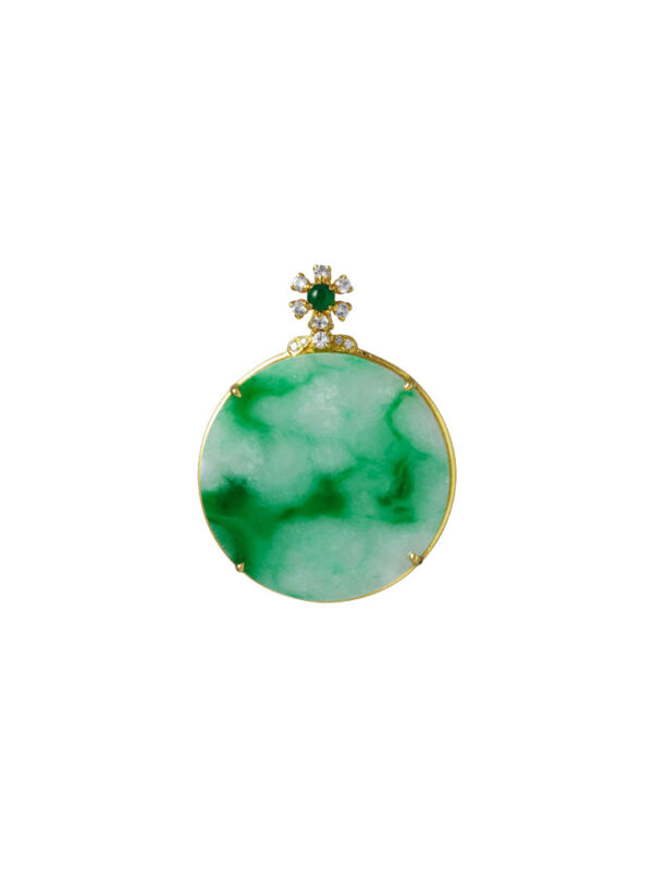 TOMEI Peacefully Jade Pendant, Yellow Gold 750