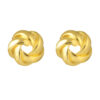 TOMEI Petally Knot Earrings, Yellow Gold 916