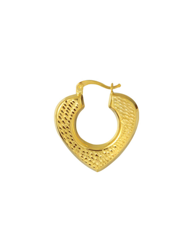 TOMEI Lusso Italia Heart Motive Earrings, Yellow Gold 916