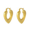 TOMEI Lusso Italia Heart Motive Earrings, Yellow Gold 916