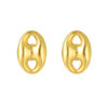 TOMEI Lusso Italia Button Earrings, Yellow Gold 916