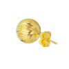 TOMEI Lusso Italia Lasered Cutting Ball Earrings, Yellow Gold 916