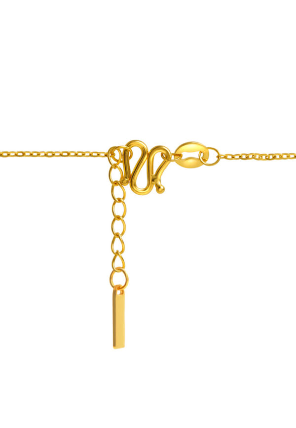 TOMEI Mother-Of-Pearl Heart Necklace, Yellow Gold 999 (5G)
