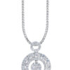 TOMEI Glimmering Grace Collection Diamond Pendant, White Gold 750