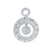TOMEI Glimmering Grace Collection Diamond Pendant, White Gold 750