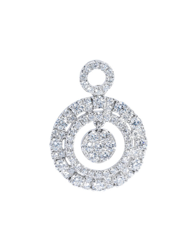 TOMEI Glimmering Grace Collection Diamond Pendant, White Gold 750