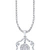 TOMEI Glimmering Grace Collection Diamond Pendant, White Gold 750
