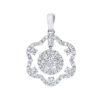 TOMEI Glimmering Grace Collection Diamond Pendant, White Gold 750