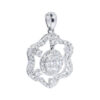 TOMEI Glimmering Grace Collection Diamond Pendant, White Gold 750