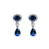 TOMEI Blue Sapphire Earrings, White Gold 750