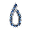 TOMEI Blue Sapphire Pendant, White Gold 750