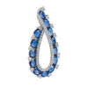 TOMEI Blue Sapphire Pendant, White Gold 750