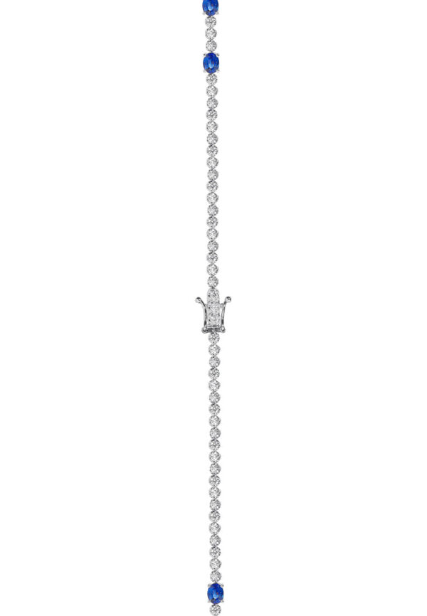 TOMEI Blue Sapphire Bracelet, White Gold 750