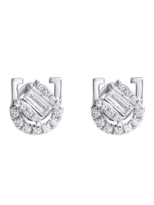 TOMEI Chic Radiance Collection Diamond Earrings, White Gold 585