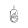 TOMEI Opulent Ovals Collection Diamond Pendant Set, White Gold 585
