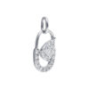 TOMEI Opulent Ovals Collection Diamond Pendant Set, White Gold 585