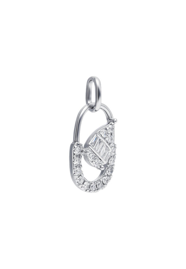TOMEI Opulent Ovals Collection Diamond Pendant Set, White Gold 585