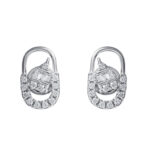 TOMEI Opulent Ovals Collection Diamond Earrings, White Gold 585