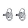 TOMEI Opulent Ovals Collection Diamond Earrings, White Gold 585
