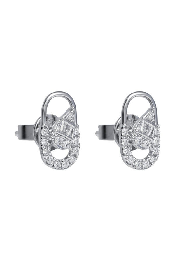 TOMEI Opulent Ovals Collection Diamond Earrings, White Gold 585