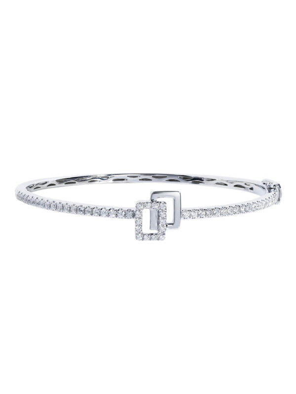 TOMEI Brilliance Collection Diamond Bangle, White Gold 585
