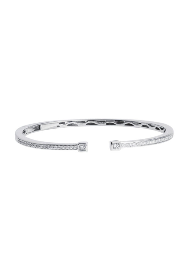 TOMEI Brilliance Collection Diamond Bangle, White Gold 750