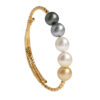 TOMEI Luminous Pearl Bangle, Yellow Gold 750