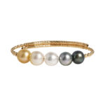 TOMEI Luminous Pearl Bangle, Yellow Gold 750