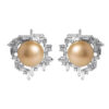 TOMEI Luminous Pearl Earrings, White Gold 750