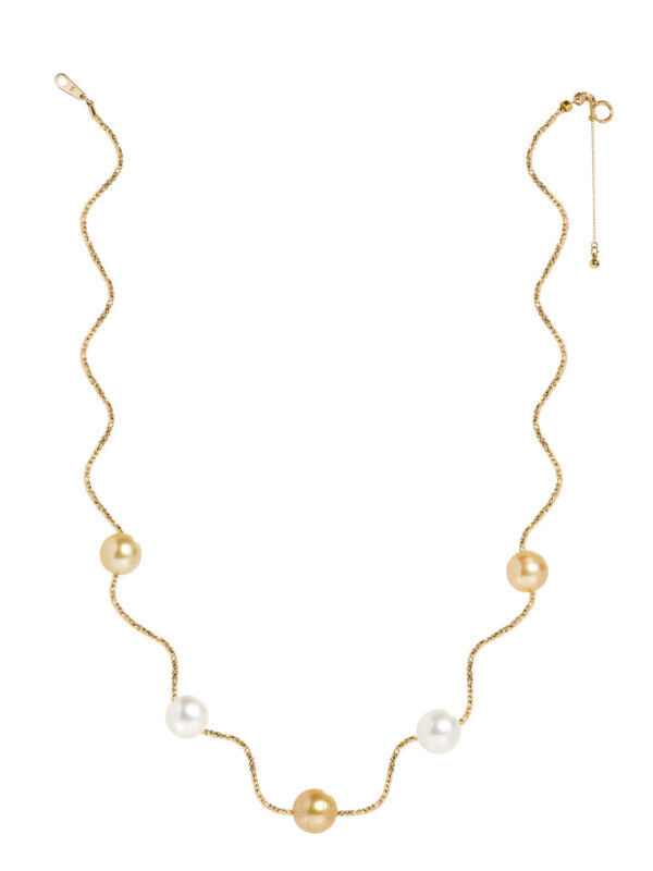 TOMEI Luminous Pearl Necklace, Yellow Gold 750