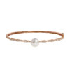 TOMEI Luminous Akoya Pearl Bangle, Rose Gold 750