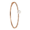 TOMEI Luminous Akoya Pearl Bangle, Rose Gold 750