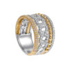 TOMEI Diamond Ring, White+Yellow Gold 750