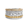 TOMEI Diamond Ring, White+Yellow Gold 750