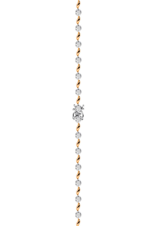 TOMEI Diamond Bracelet, White+Rose Gold 750