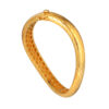 TOMEI Patterned Curvy Bangle, Yellow Gold 916