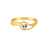 TOMEI Dual-Tone Lasered Heart Ring, Yellow Gold 916