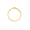 TOMEI Dual-Tone Lasered Heart Ring, Yellow Gold 916