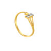 TOMEI Dual-Tone Heart Connected Ring, Yellow Gold 916