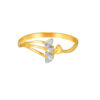 TOMEI Dual-Tone Heart Connected Ring, Yellow Gold 916