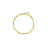 TOMEI Dual-Tone Twisted Heart Ring, Yellow Gold 916