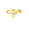 TOMEI Dual-Tone Mini Heart Ring, Yellow Gold 916