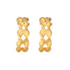 TOMEI Leaves Twirling Earrings, Yellow Gold 916