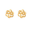 TOMEI Curling Petals Earrings, Yellow Gold 916