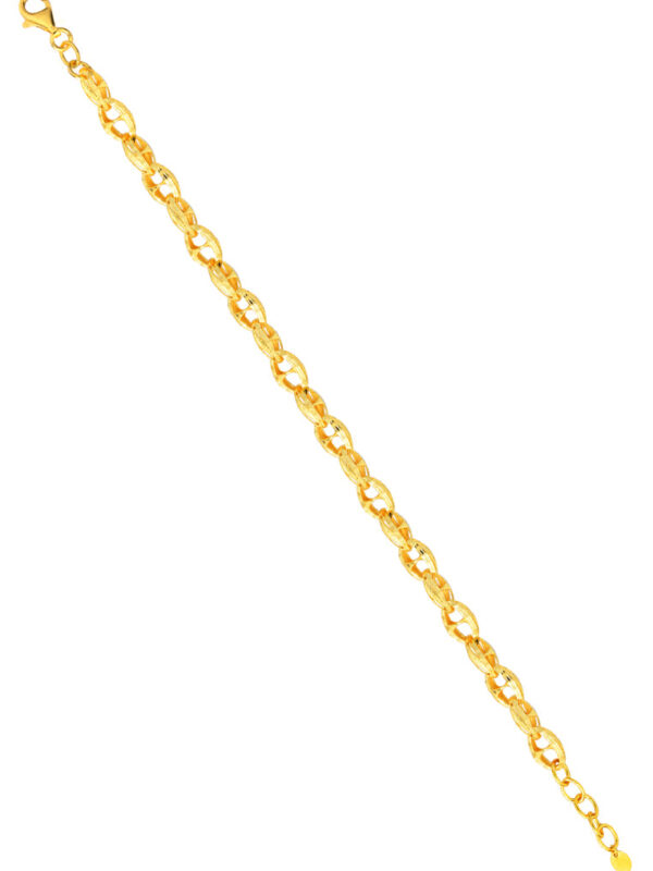 TOMEI Lasered Bracelet, Yellow Gold 916