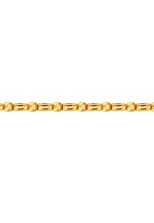 TOMEI Lasered Cube Bracelet, Yellow Gold 916