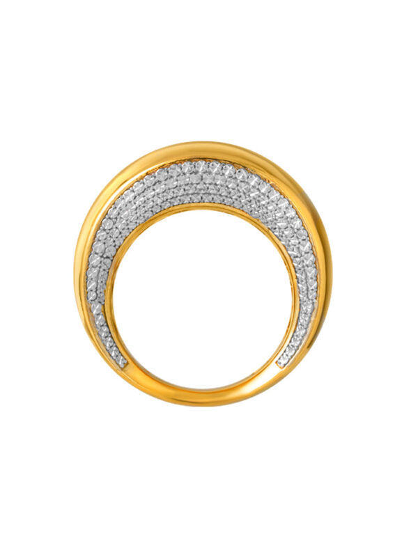 TOMEI Diamond Cut Collection Chunky Ring, Yellow Gold 916