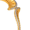 TOMEI Diamond Cut Collection Hollow Art Bangle, Yellow Gold 916
