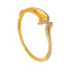 TOMEI Diamond Cut Collection Hollow Art Bangle, Yellow Gold 916